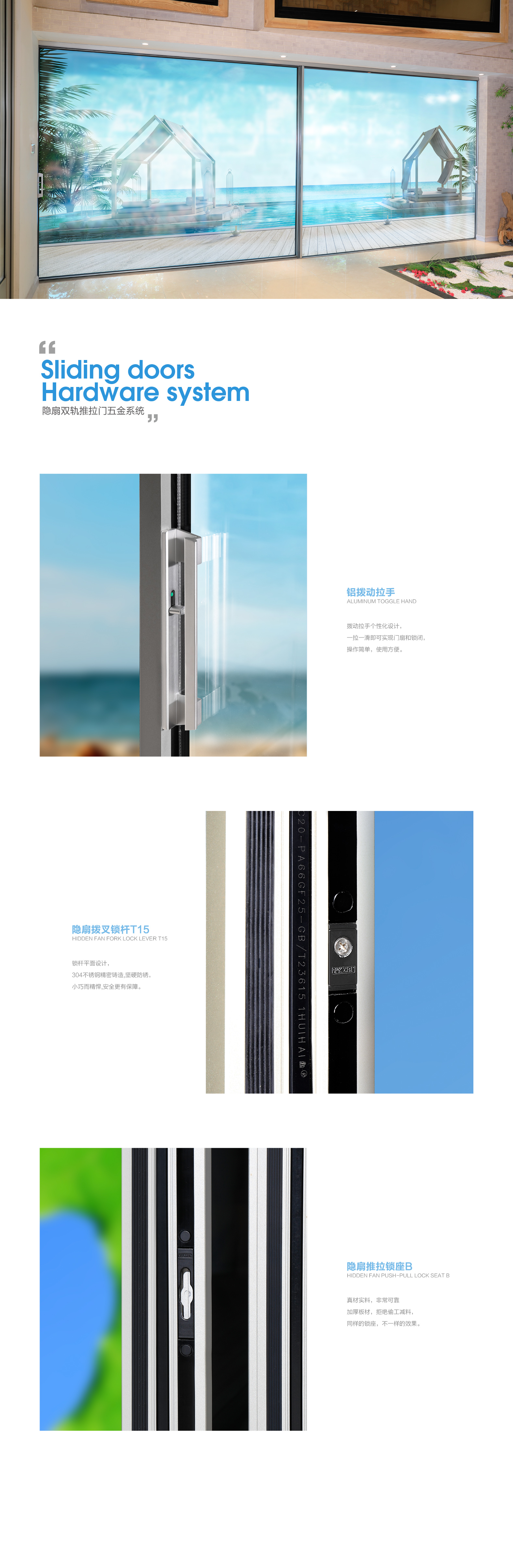 隱扇雙軌推拉門五金系統(tǒng)